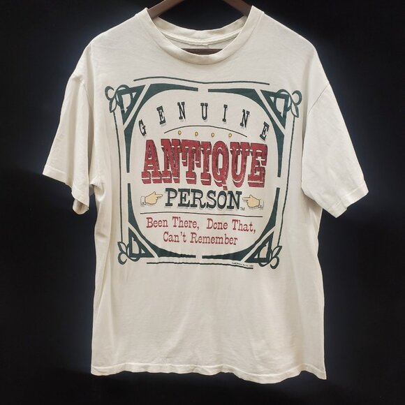 Unbranded Other - Vintage Mens 1993 Antique Funny Single Stitch Graphic T Shirt Size M 90S Comedy